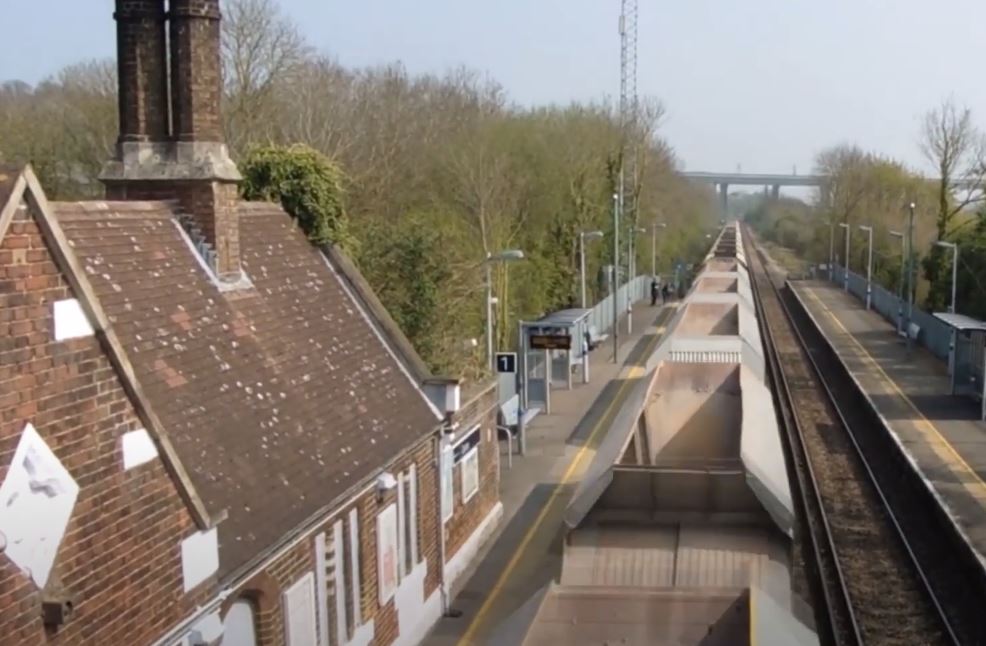 Cuxton Railway Station Kent Freight
